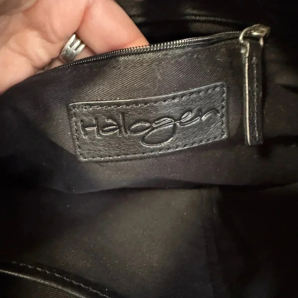 Vintage Large HALOGEN Soft Pebbled Leather Hobo Bag Handbag - Picture 11 of 11